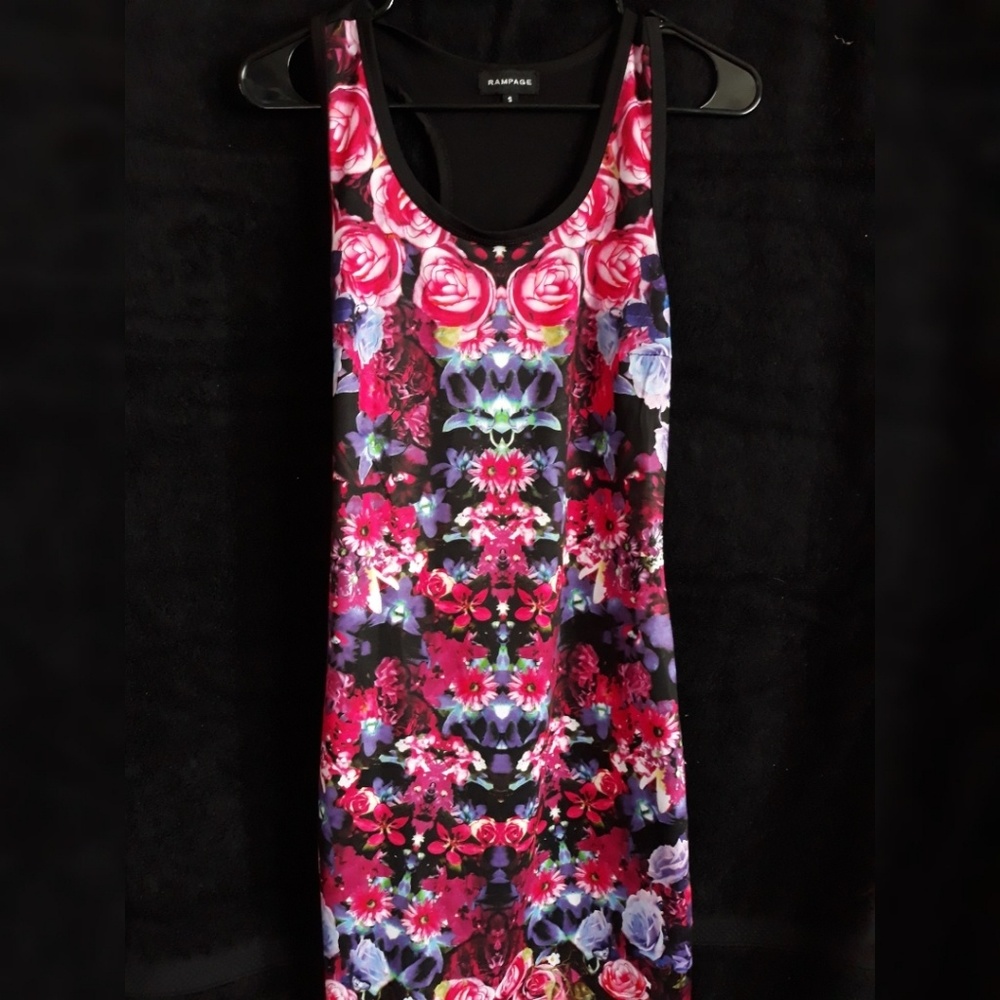 red and purple Body con dress